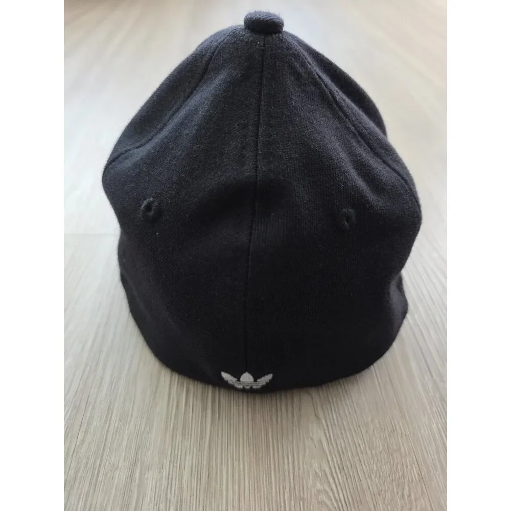 Adidas Originals‎ Trefoil Black A Flex Fitted Hat Cap L XL Unisex